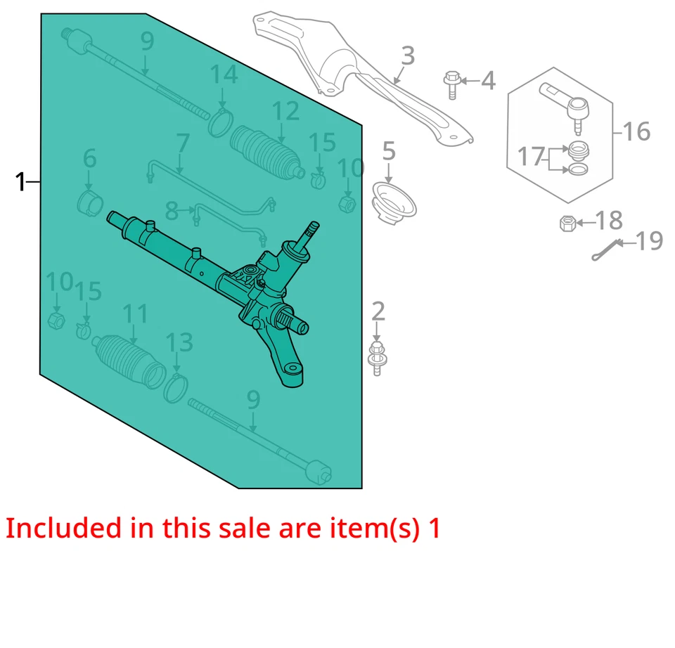 2013 Suzuki SX4 Steering Gear Rack & Pinion OEM 119K Miles - LKQ357075743 - Image 4 of 4