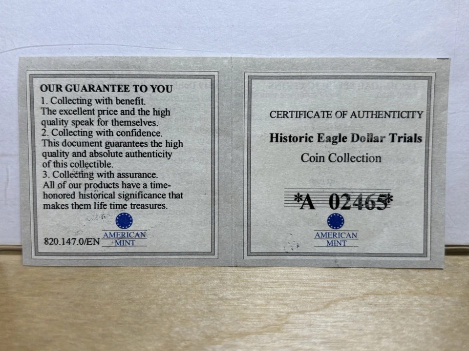 Historic Double Eagle Dollar Trials 1849 US 24k Gold-plated (Free Shipping) - Image 4 of 4