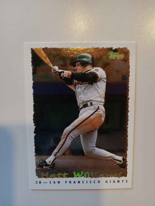 ⚾️ 1995 Topps Baseball #8 Matt Williams CyberStats Spectralite FREE SHIPPING ⚾️