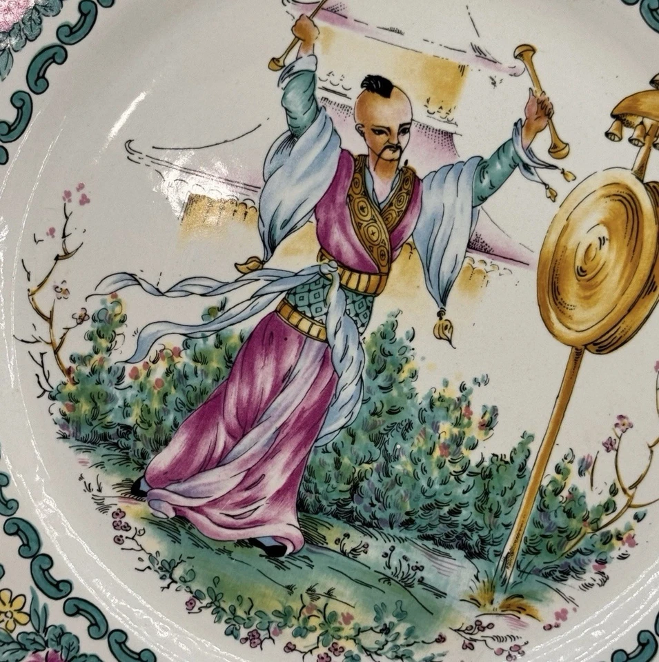 Plato decorativo de cerámica asiática vintage Ardalt Chineserie 4602/a hecho en Italia Foto 2 de 4