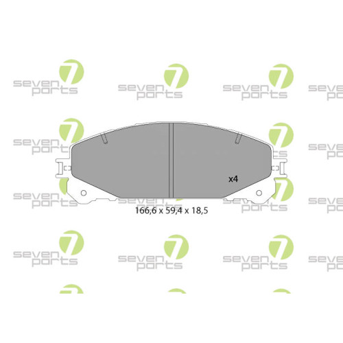 Plaquettes de frein à disque Seven Parts SVP27760 anti-bruit pour Lexus GS
