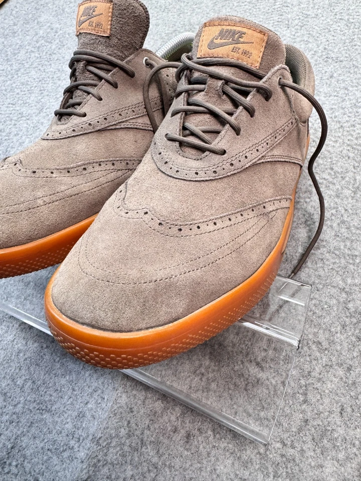 Nike Lunarlon Swingtip Suede Spikeless Golf Shoes Men’s 11 Ridgerock / Gum - Image 3 of 4