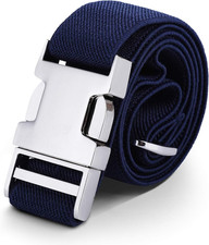 Toddler Kids Adjustable Buckle Belt - Elastic Child Silver Buckle Belts for Girl