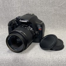 Canon EOS Rebel T3 DSLR Camera w/ 18-55mm Lens - Tested  Working - No Battery