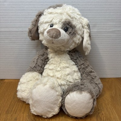 DEMDACO Mellow Fellows Puppy Chip Plush Toy 13'' Stuffed Animal NWT White Dog