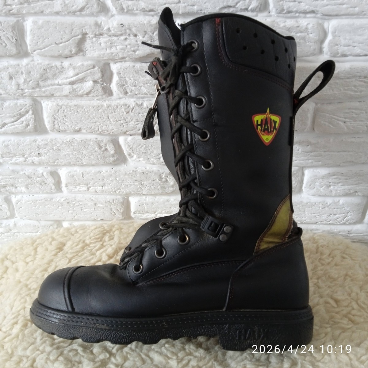 HAIX Germany Black Fire Boots Size EU 41 US 8.5 | eBay