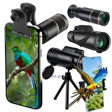 80X100 22x 25 Zoom Monocular Telescope Phone Camera HD BAK4 Monocular Outdoor