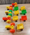 Vintage Little People Tractors and Wagons Lot of 13 *Pre-Owned*