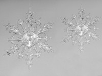 2Er Set Winterlicher Deko HäNger Eiskristall H. 20Cm + 30Cm Acryl Formano W25