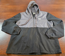 Victoria's Secret Pink 1/2 Zip Anorak Jacket Windbreaker Size XS Black Gray