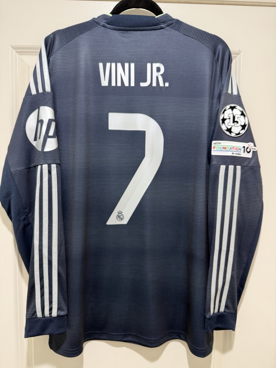 Vini Jr #7 Mens LARGE Adidas Real Madrid Away Champions League UCL Vini Jr #7 Mens LARGE Adidas Real Madrid Away Champions League UCL