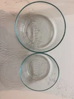 PYREX Bowls 7201 & 7203 (1 & 1.75 QT) Set Of 2 Clear Glass Bowls USA