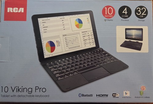 RCA Viking Pro 10" 2-in-1 Tablet W/ Detachable KB 16GB Quad Core Laptop Computer - 第 4/4 張圖片