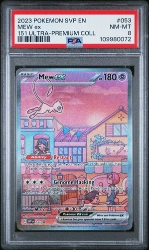 2023 POKEMON SVP EN-SV BLACK STAR PROMO 151 ULTRA-PREMIUM COLL #053 MEW EX PSA 8