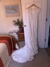 Sottero and Midgley Ivory Lace Fit and Flare Wedding Dress Size 10