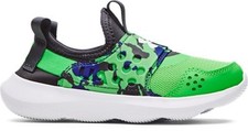 Under Armour Boys' Pre-School UA Runplay Camo Running Shoes Stadium Green/White/