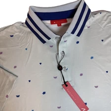 Redvanly Langham Polo Shirt PUREpoly Men's Size L Bright Breeze Blue Golf NWT