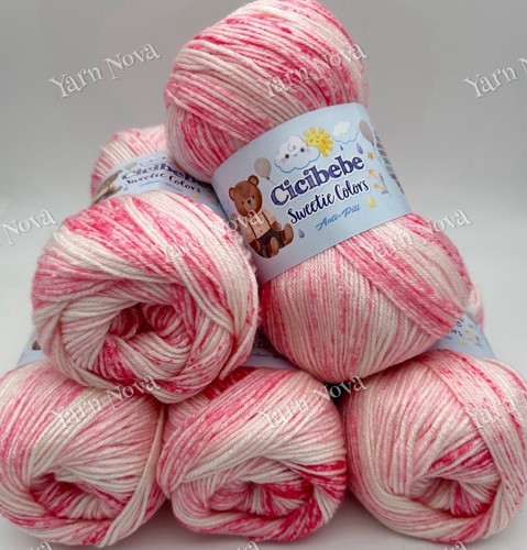 Cicibebe Sweetie Colours Knitting Crochet Yarn Wool - 5x100g Balls - 107 - Picture 10 of 10
