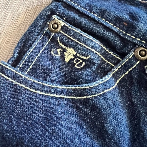 Vintage 80s Sergio Valente Cowboy Jeans 7 Boys Western Dark Wash Straight Rodeo - Picture 9 of 10