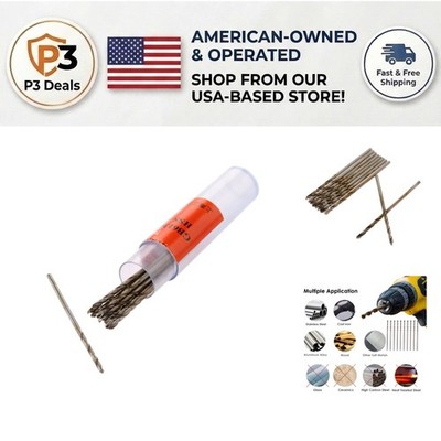 Precision 1mm Micro HSS Twist Drill Bit Set - Ideal for Hard Metal Projects