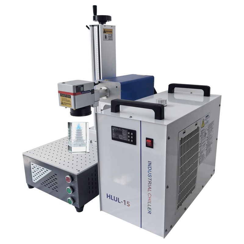 US 355nm 20W UV Laser Crystal 3D Internal Carving Machine /2D Flatbed Engraving