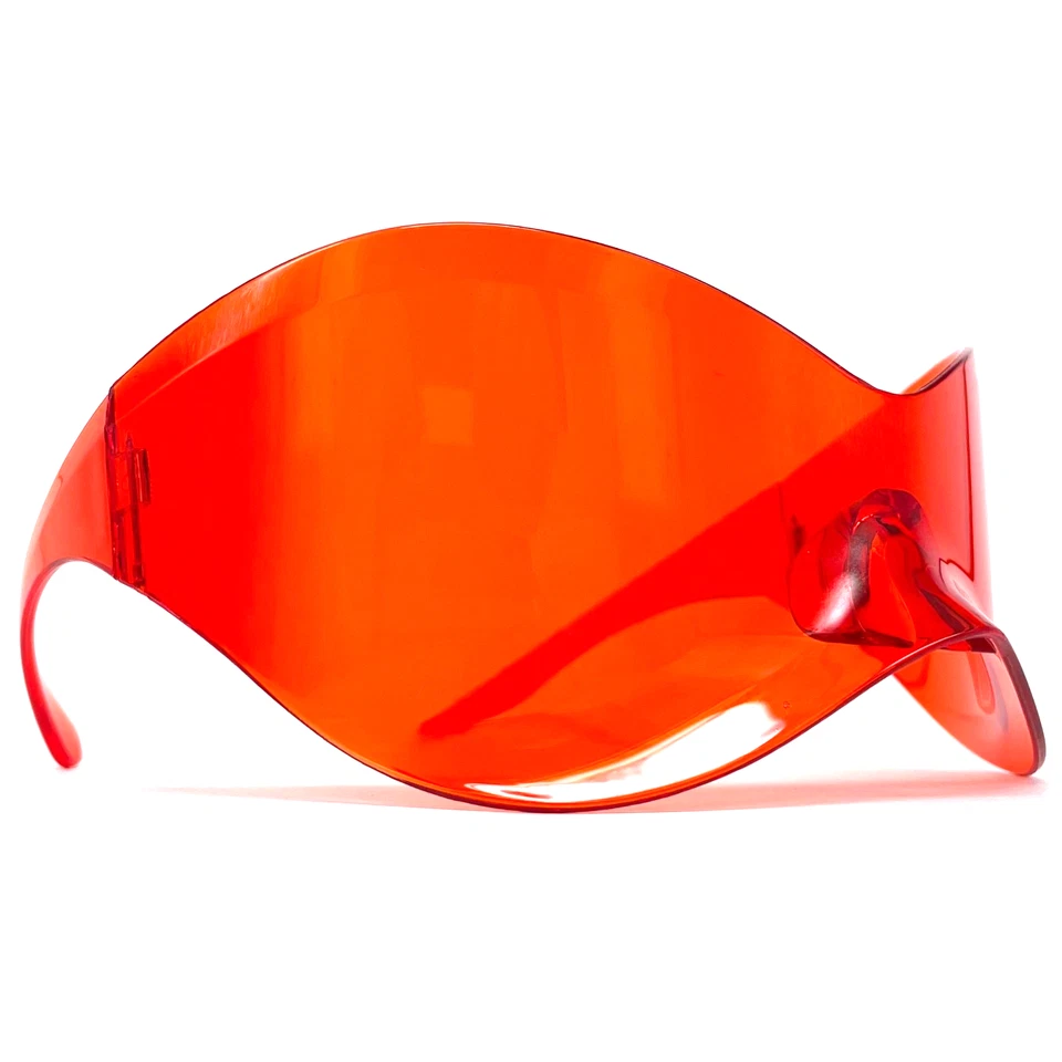 Gafas de sol "SHIELD" vintage NOS - Italia años 80 - RARAS - grandes - rojas Foto 3 de 4