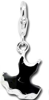 3D versilberte Emaille Minikleid Clip auf Armband Charm Farbwahl - Bild 2 von 6