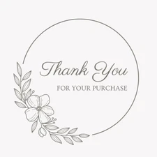 Digital picture of Thank you round Sticker printable file