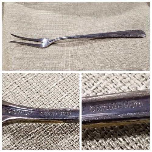 VINTAGE Candlelight by Towle STERLING SILVER Pat 1934 Pickle Serving Fork ~6"