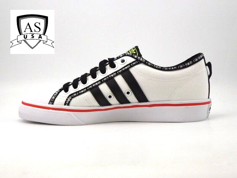 Adidas NIZZA Men's Shoes size 8 Sneakers GX6093  White Vivid Red thumbnail 3