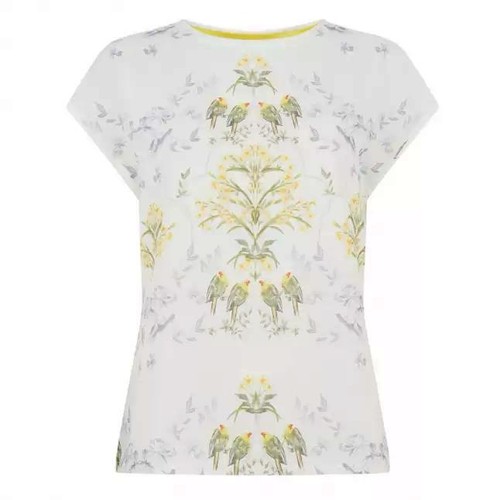 TED BAKER Papyrus parrot bird floral mirror print t-shirt tee top baroque 3 12 M - Picture 11 of 12