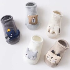 Non Slip Baby Socks - Spring And Autumn Children Sock Cartoon Cotton Animal Sock