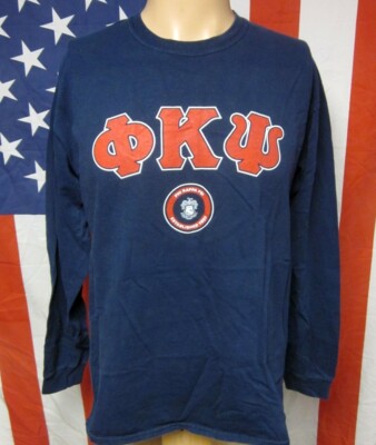 PHI KAPPA PSI med longsleeves T shirt fraternity seal Jefferson College tee