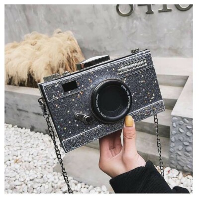 Fashion 'Camera' Handbag, Envelope Clutch, Cross-body Shoulder Purse