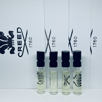 Original Vetiver By Creed EDP 1.7ml x 4 Cologne Sample Vial Spray