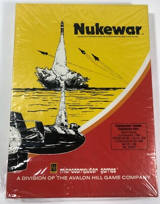 Nukewar / Avalon Hill / Commodore 64/128 / TRS-80 / Factory Sealed NIB NOS New
