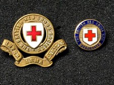 Vintage British Red Cross Society Set of Pin Badge Maker Gaunt & Cap Cockade