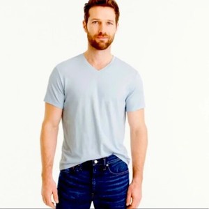 V-neck T-shirt Green Blue Sz XS | eBay
