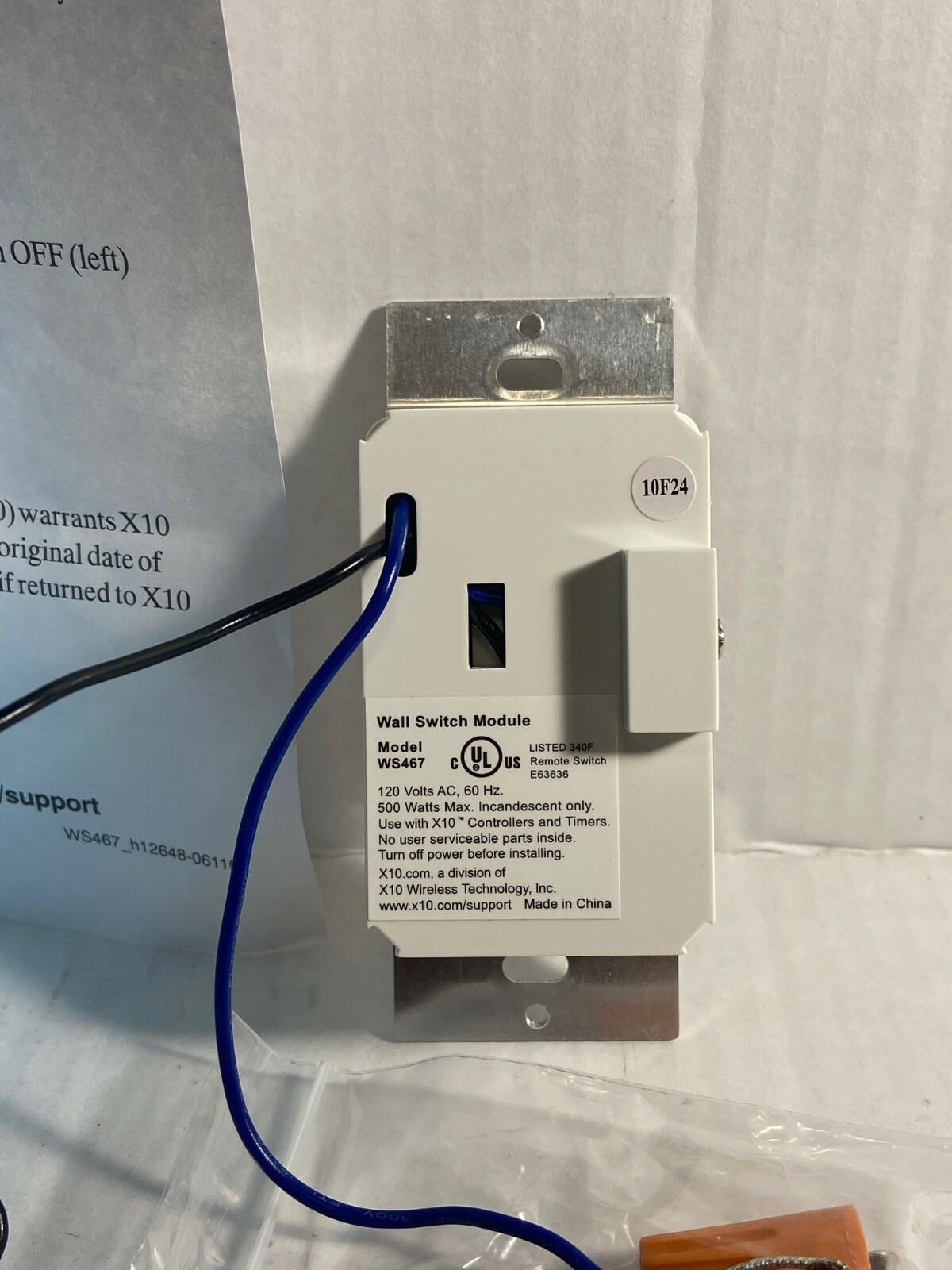 X10 Wall Switch Module WS467C New in Box (LOT OF 2*) ws 467c see pics