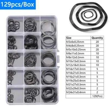 129Pcs Spring Wave Washers Durable Steel Elastic Gasket Internal Assortment Kit