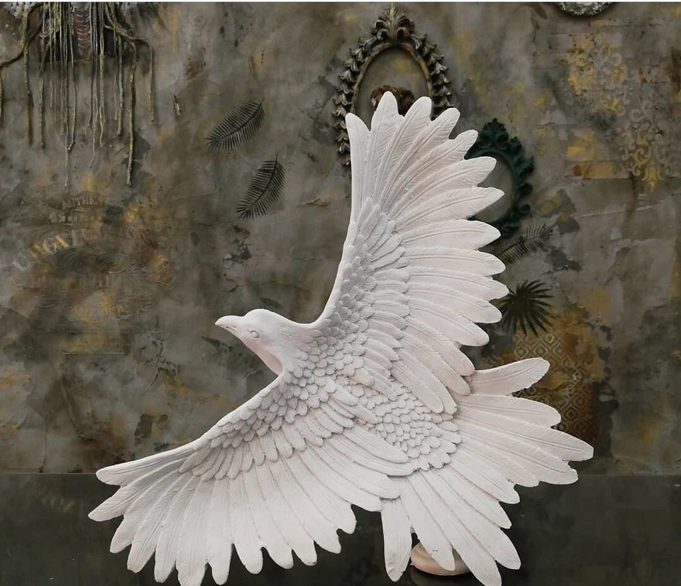 Moule Silicone Assiette Aigle Oiseau Animal pour Plâtre Résine Polyester Ciment - Photo 4/4