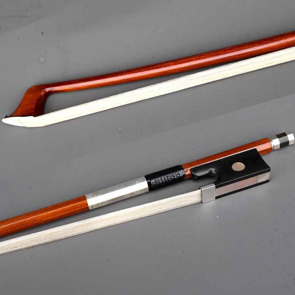 A Master Pernambuco Violin 1/2 Bow Ebony Single eye Frog Silver Parts Light Fast - Image 2 of 4
