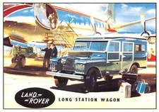 MODERN VINTAGE AD GALLERY LAND ROVER  POSTCARD LARGE SIZE VERY GD MINT