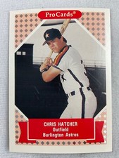 1991 Tomorrow's Heroes Baseball Card#230-Chris Hatcher, Burlington Astros