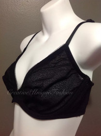 Brand New Miss Studio La Perla Henry Triangle Underwire Black 32D Bra 905524