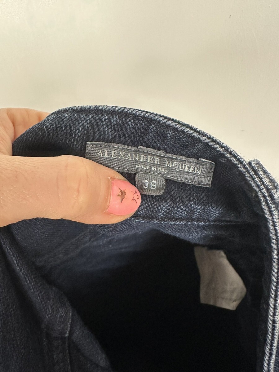 Alexander Mcqueen Blue jeans angel wings Size 6/8 | eBay