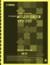 Yamaha PSR-E233 YPT-230 Digital Keyboard OWNER'S MANUAL