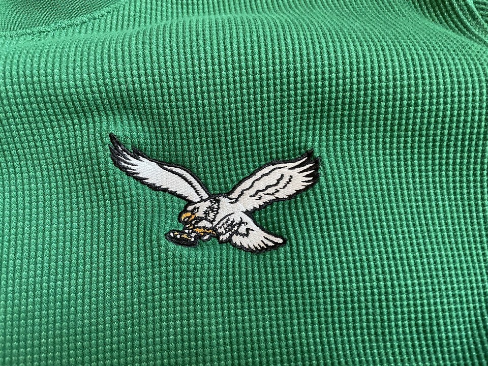 PHILADELPHIA EAGLES THERMAL WAFFLE KNIT TOP “KELLY GREEN" OFFICIALLY