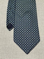 Brooks Brothers Makers Silk Tie Mens Blue Geometric Necktie USA Made