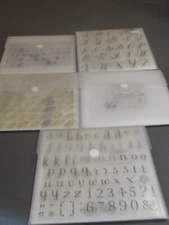 Lot of 5 My Acrylic Close to My Heart, Retired Stamp Sets Alphabets/Numbers